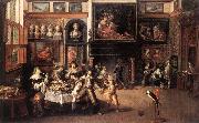 FRANCKEN, Ambrosius Supper at the House of Burgomaster Rockox dhe oil painting on canvas